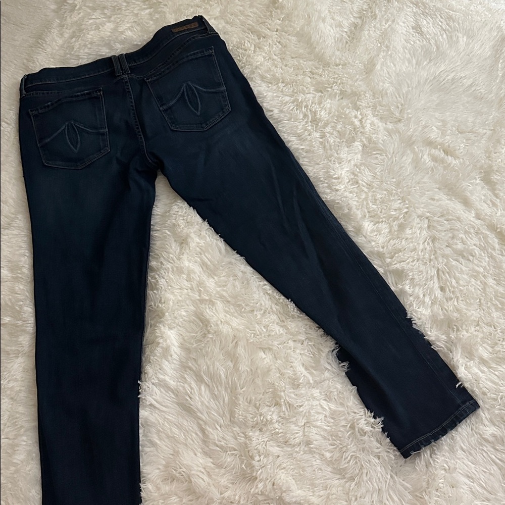 Level 99 Dark Blue Embroidered Ankle Jeans - Picture 8 of 9